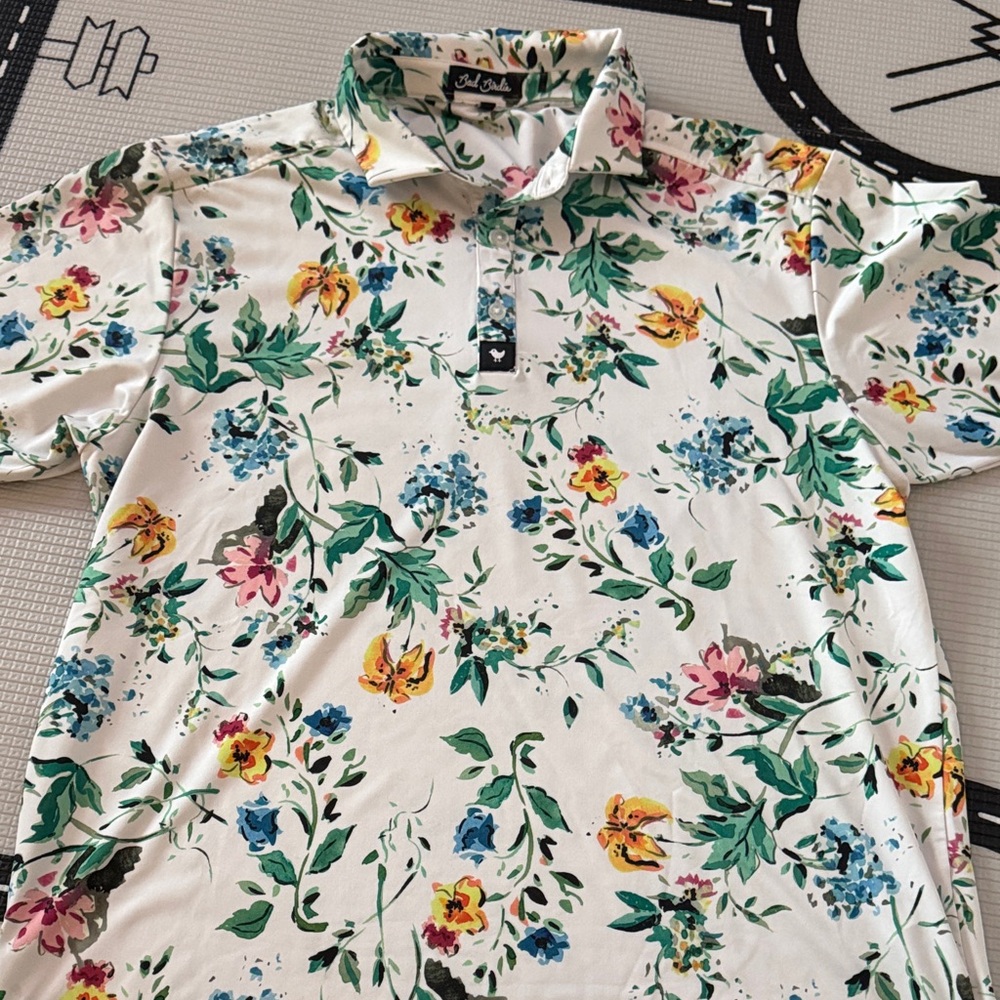 Bad Birdie Multicolor Floral Polo Shirt